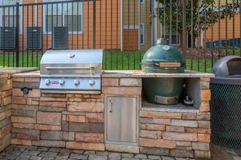 Grilling pavilion with two grills at Evergreens at Mahan apartments for rent in Tallahassee, FL